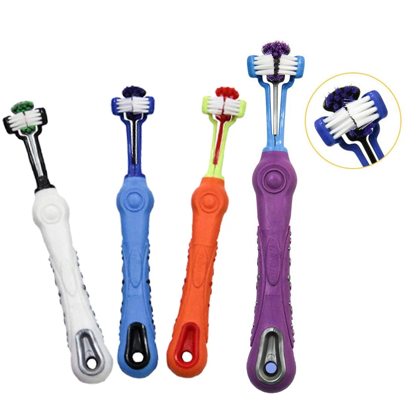 Brosse à Dents Trois Faces pour Animaux - SoraPets