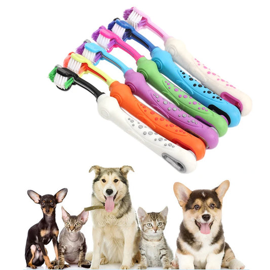 Brosse à Dents Trois Faces pour Animaux - SoraPets