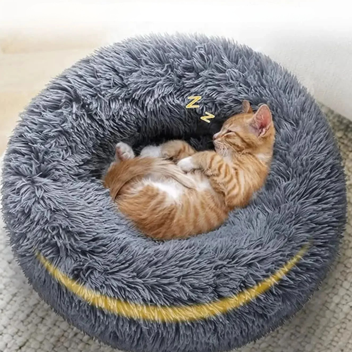 Lit Rond Douillet pour Animaux - SoraPets